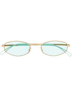 Mykita солнцезащитные очки Silver в овальной оправе