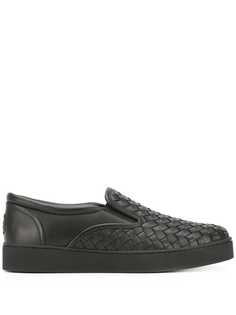Bottega Veneta кеды с плетеным эффектом