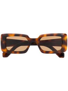 Loewe солнцезащитные очки в прямоугольной оправе черепаховой расцветки