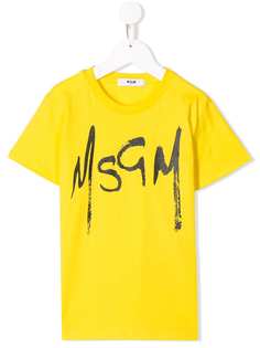 Msgm Kids футболка с принтом логотипа