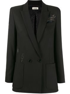 Zadig&Voltaire декорированный двубортный блейзер