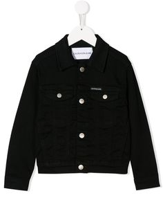 Calvin Klein Kids джинсовая куртка с логотипом
