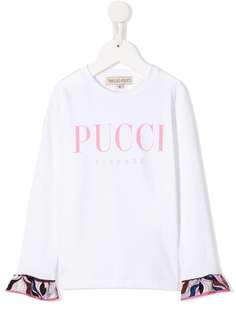 Emilio Pucci Junior футболка с оборками на манжетах