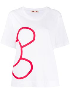 Marni футболка с принтом