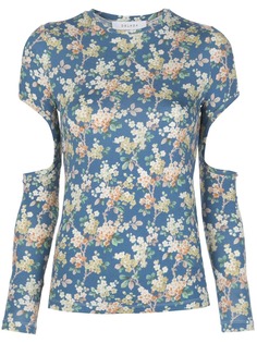 Delada топ с цветочным принтом и вырезом