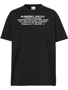 Burberry футболка с принтом