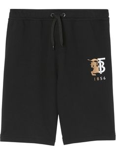 Burberry шорты с кулиской и логотипом
