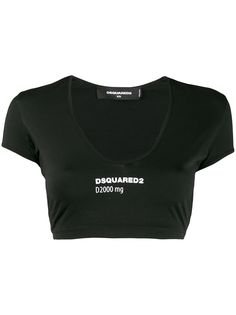 Dsquared2 укороченная футболка с надписью