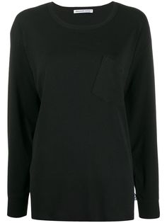 T By Alexander Wang топ оверсайз с круглым вырезом