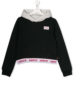 Levis Kids укороченное худи с логотипом