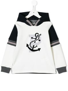 Lapin House толстовка с капюшоном и изображением якоря