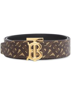 Burberry двусторонний ремень с монограммой TB