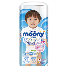 Подгузники-трусики Moony XL для мальчиков (12-22 кг) шт.