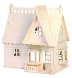 Сборная деревянная модель Wooden Toys Дом с портиком