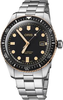 Швейцарские мужские часы в коллекции Divers Мужские часы Oris 733-7720-43-54MB