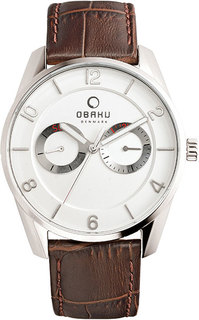 Мужские часы в коллекции Leather Мужские часы Obaku V171GMCIRN