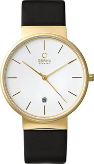 Мужские часы в коллекции Leather Мужские часы Obaku V153GDGWRB