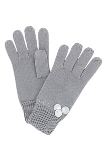 Серые перчатки с пайетками Liu Jo