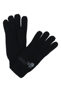 Черные перчатки с декором из пайеток Liu Jo