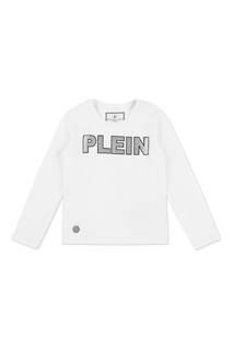 Белая футболка с длинным рукавом Philipp Plein Kids