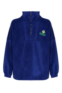 Синий джемпер с воротником на молнии Paul & Yakov