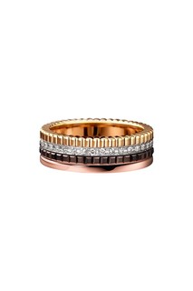 Кольцо QUATRE CLASSIQUE из желтого и розового золота и бриллиантов Boucheron