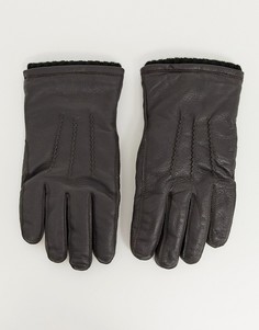 Классические кожаные перчатки French Connection-Коричневый