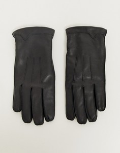 Классические кожаные перчатки French Connection-Черный
