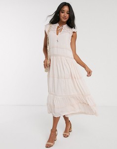 Платье миди Free People-Белый