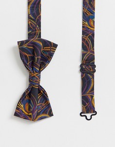 Хлопковый галстук-бабочка с принтом Gianni Feraud Liberty isadora-Черный