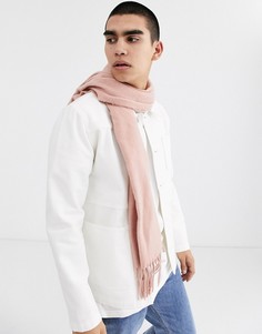 Бежевый шарф из переработанного полиэстера ASOS DESIGN-Розовый