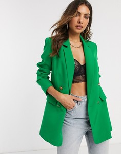 Зеленый двубортный пиджак Liquorish