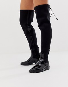 Черные сапоги-ботфорты ASOS DESIGN Glam-Черный