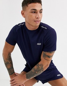 Футболка для бега с сетчатыми вставками ASOS 4505 icon-Темно-синий