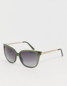 Зеленые квадратные солнцезащитные очки French Connection-Зеленый