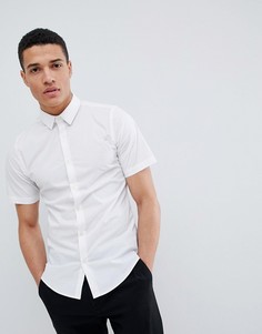 Рубашка из эластичного поплина с короткими рукавами French Connection-Белый