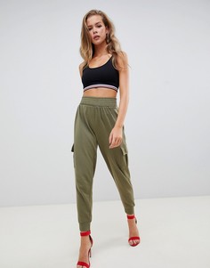 Джоггеры карго цвета хаки Missguided-Зеленый