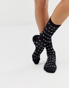Черные носки с дизайном \"friends\" New Look-Мульти