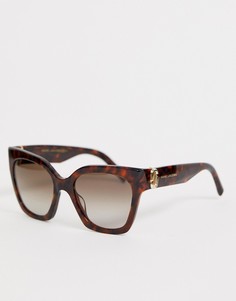 Большие солнцезащитные очки \"кошачий глаз\" в черепаховой оправе Marc Jacobs-Коричневый
