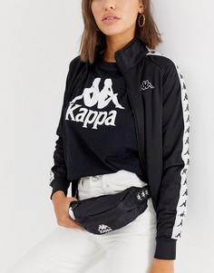 Черная сумка-кошелек на пояс с фирменным ремешком Kappa Authentic Anais-Черный
