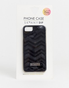 Чехол для iPhone 6/6S/7/8 с черной бархатной отделкой Skinnydip-Черный