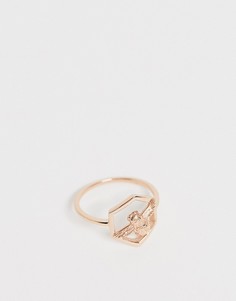 Кольцо с покрытием розовым золотом Olivia Burton-Золотой
