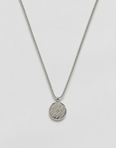 Серебристое ожерелье с круглой подвеской Tommy Hilfiger-Серебряный