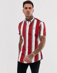 Рубашка в красную полоску River Island-Синий