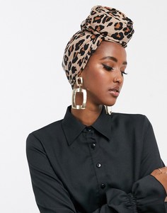 Платок с леопардовым принтом ASOS DESIGN-Многоцветный