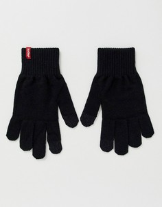 Черные перчатки для сенсорных гаджетов Levis-Черный