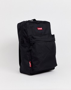 Черный рюкзак с логотипом в виде летучей мыши Levis