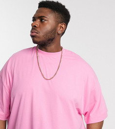 Розовая oversize-футболка COLLUSION Plus-Розовый