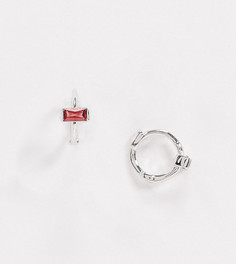 Эксклюзивные серебряные серьги-кольца в стиле хагги Astrid & Miyu-Серебряный