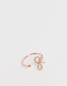 Регулируемое кольцо с покрытием из розового золота и бантиком в винтажном стиле Olivia Burton-Золотой